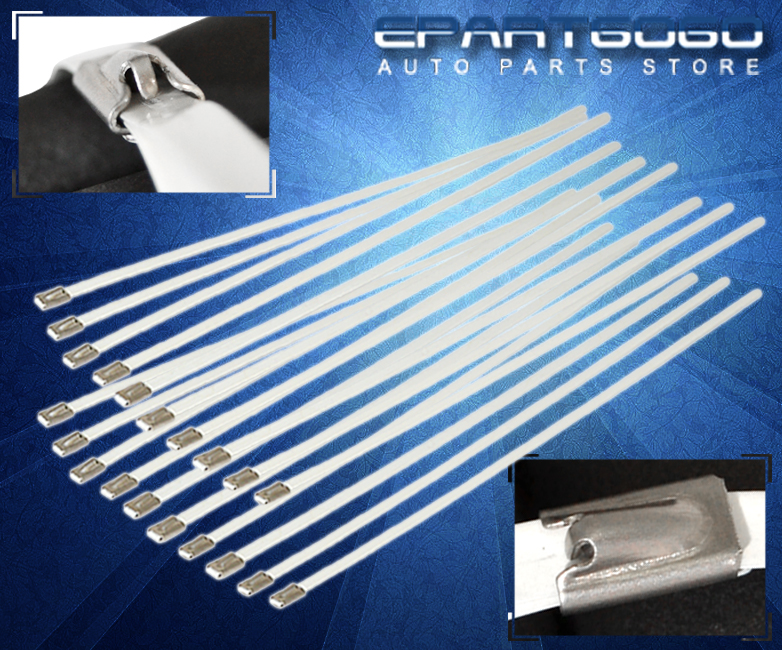 x20 12"x5MM WHITE HIGH TEMP EXHAUST HEADER MANIFOLD PIPING TEST PIPE ZIP TIES eBay